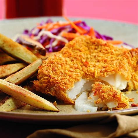 Oven Fried Fish & Chips - calories, carbs, nutrition