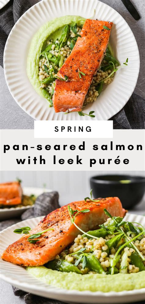 Pan Seared Salmon with Roasted Leeks - calories, carbs, nutrition