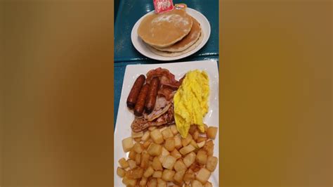 Pancake Platter with Sausage, Scrambled Eggs and Homefries - calories, carbs, nutrition