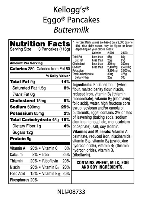 Pancakes Buttermilk 2 EA - calories, carbs, nutrition