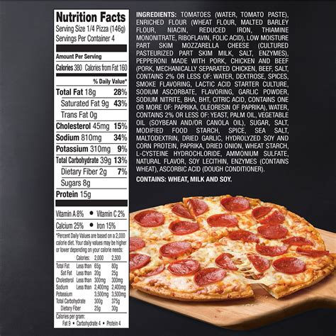 Pandinis Pizza 10" Pepperoni - calories, carbs, nutrition