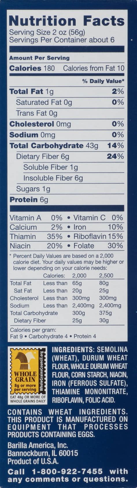 Parsley Rotini (LF) - calories, carbs, nutrition