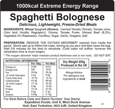 Pasta Bolognese - calories, carbs, nutrition