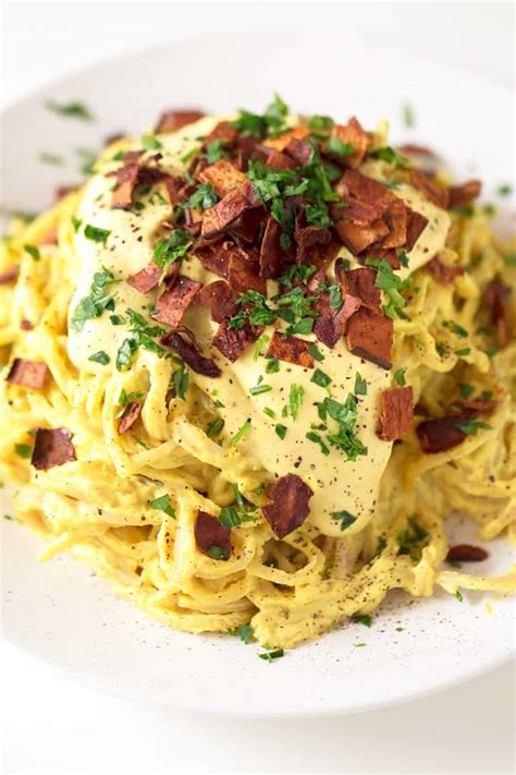 Pasta Penne Carbonara Vegan - calories, carbs, nutrition