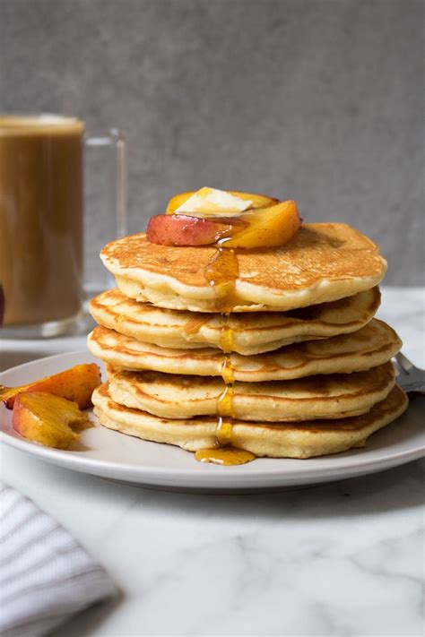 Peach & Greek Pancakes - calories, carbs, nutrition