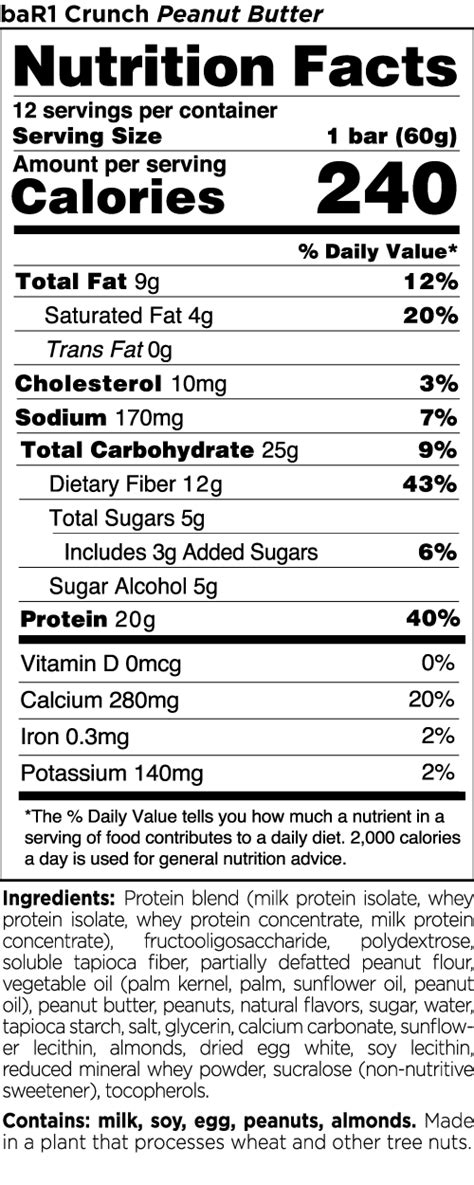 Peanut Bar1 - calories, carbs, nutrition