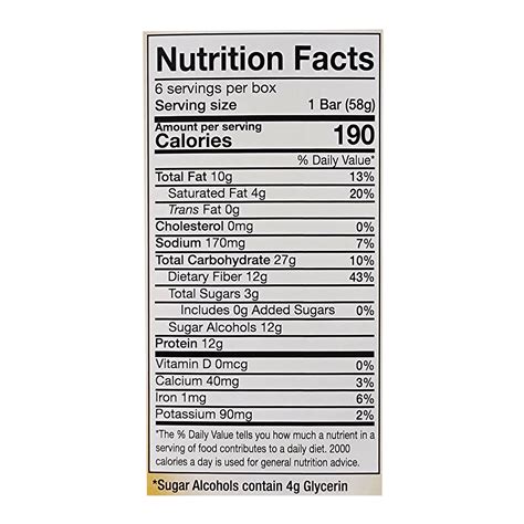 Peanut Butter Crisp Bar - calories, carbs, nutrition