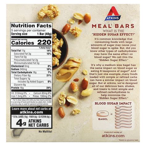 Peanut Butter Granola Bar - calories, carbs, nutrition