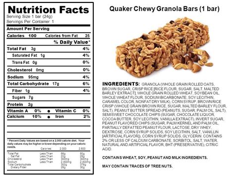 Peanut Chewy Granola Bar - calories, carbs, nutrition