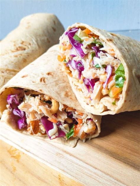 Peanut Chicken Chop Salad Wrap - calories, carbs, nutrition