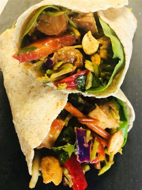 Peanut Chicken Salad Wrap - calories, carbs, nutrition