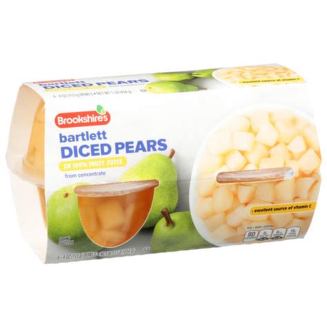 Pear Bartlett Diced 3/4" 1 oz - calories, carbs, nutrition