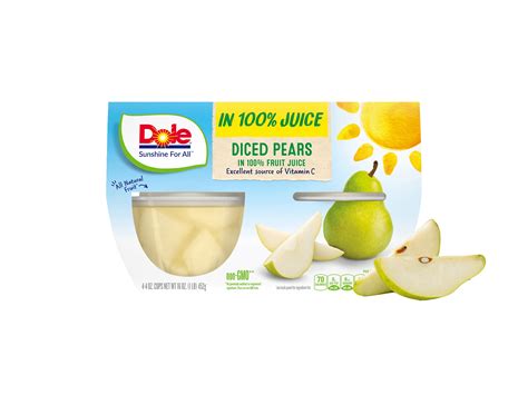 Pear California Juice Pack Diced Drained 1 oz - calories, carbs, nutrition