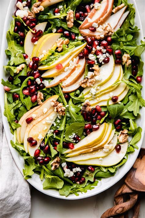 Pear Mache Parmesan Walnut Salad - calories, carbs, nutrition