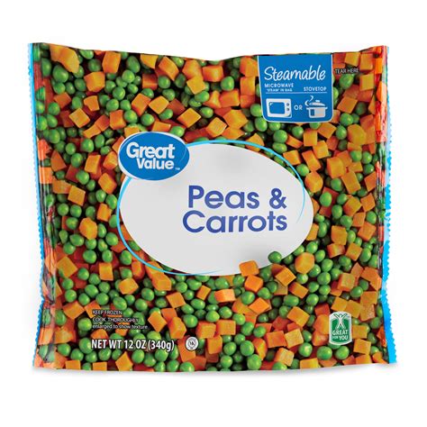 Peas & Carrots Steamed 4 oz - calories, carbs, nutrition