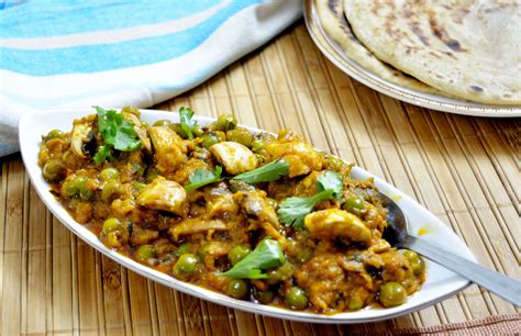 Peas & Mushrooms Indian Style - calories, carbs, nutrition