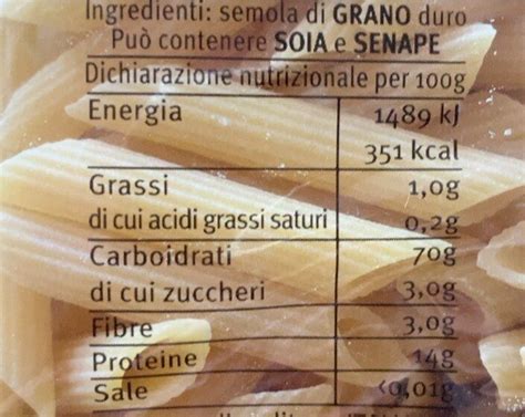 Penne Rigate - calories, carbs, nutrition