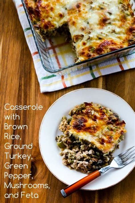 Pepper Green Stuffed Turkey Brown Rice & Feta - calories, carbs, nutrition