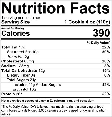 Peppermint Cookie - calories, carbs, nutrition