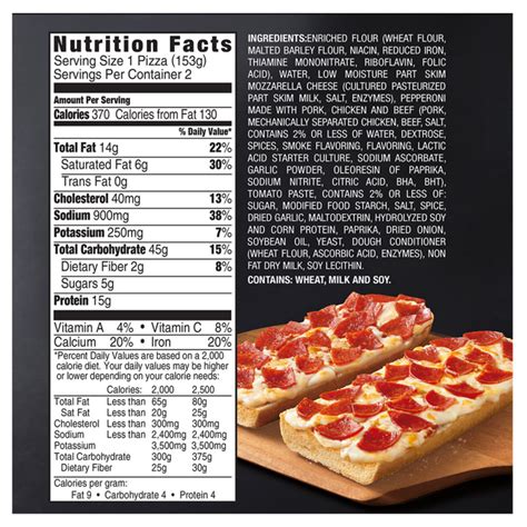 Pepperoni French Bread Pizza - calories, carbs, nutrition