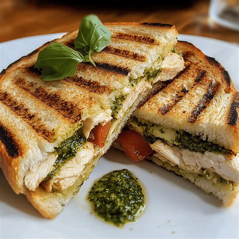 Pesto Chicken Panini - calories, carbs, nutrition