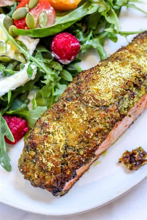 Pesto Crusted Salmon - calories, carbs, nutrition