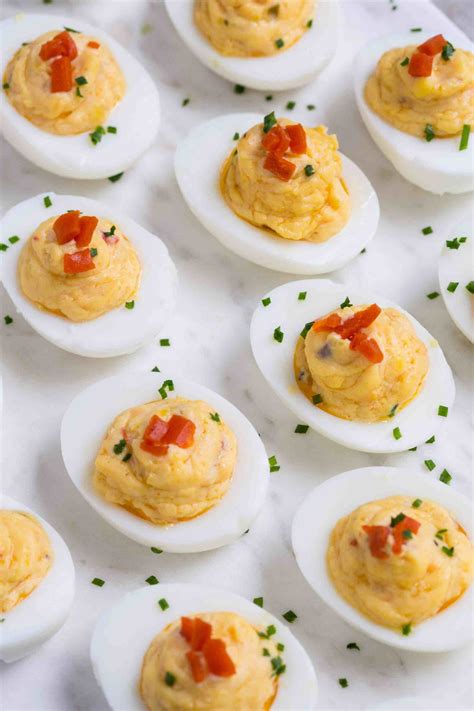 Pimiento Cheese Deviled Eggs - calories, carbs, nutrition