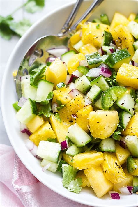 Pineapple and Cucumber Salad - calories, carbs, nutrition