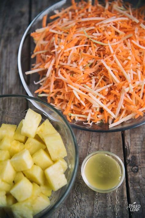 Pineapple Carrot Slaw - calories, carbs, nutrition