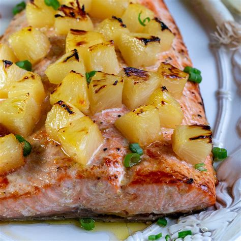 Pineapple Glazed Salmon over Vegetable Fried Rice - calories, carbs, nutrition