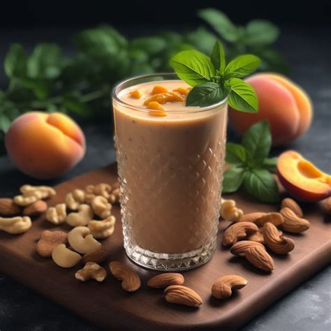 Pineapple Peach Cashew Smoothie, 12 oz - calories, carbs, nutrition