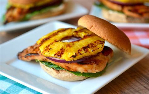 Pineapple Teriyaki Grilled Tuna Sandwich - calories, carbs, nutrition