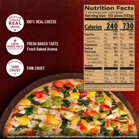 Pizza Ultra Thin - calories, carbs, nutrition