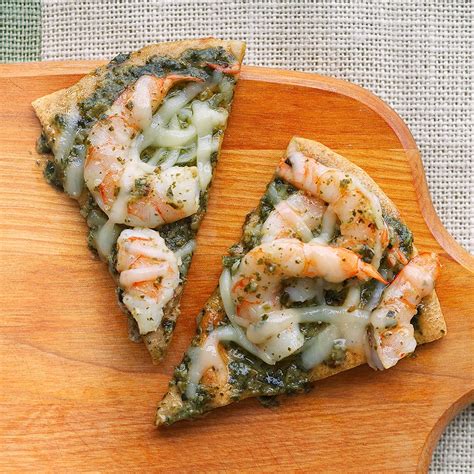 Pizzetta Whole Wheat Shrimp Pesto Cut 3 - calories, carbs, nutrition