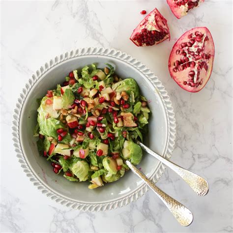 Pomegranate Brussels Sprout Walnut Salad - calories, carbs, nutrition