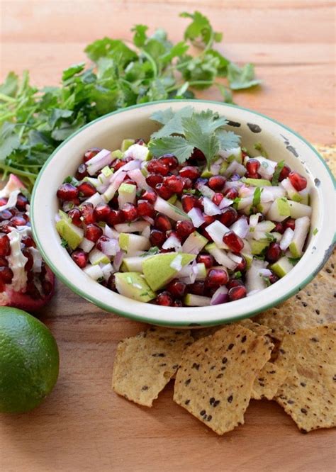 Pomegranate Pear Salsa - calories, carbs, nutrition