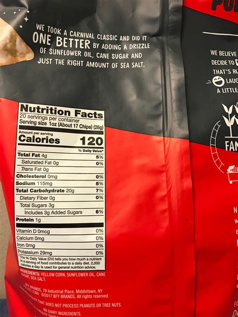 Popcorners Kettle Corn - calories, carbs, nutrition