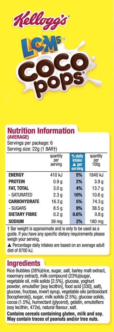 Pops - calories, carbs, nutrition