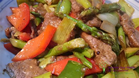 Pork, Red Pepper & Asparagus Stir Fry - calories, carbs, nutrition