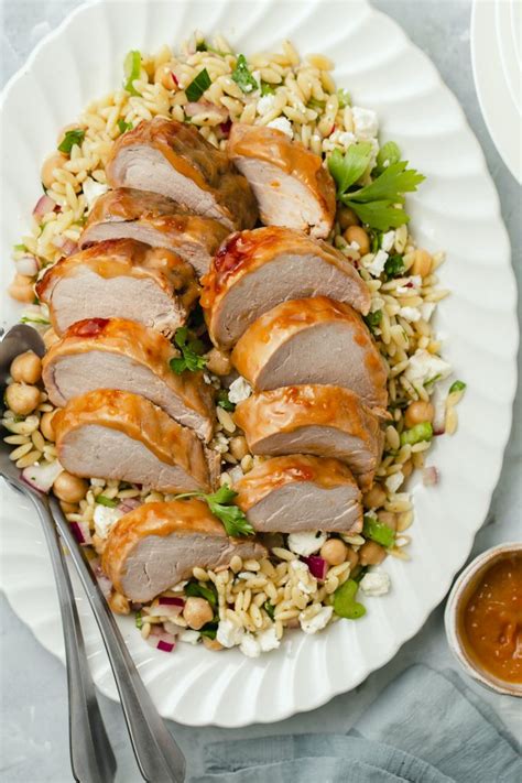 Pork Tenderloin with Dijon-Apricot Sauce, Moroccan Couscous Glazed Carrots - calories, carbs, nutrition