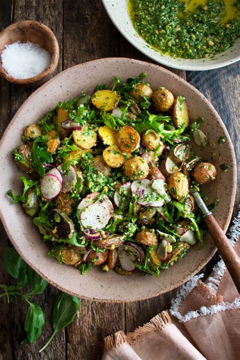 Potato Salad with Pesto & Arugula - calories, carbs, nutrition