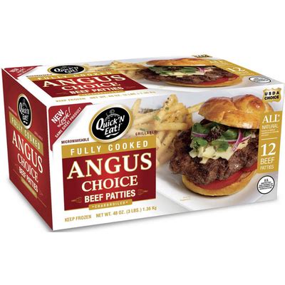 Precooked Angus Hamburger Patty, 4 oz - calories, carbs, nutrition