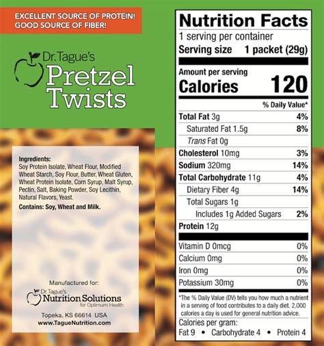 Pretzel, Baked (Bostwick) - calories, carbs, nutrition