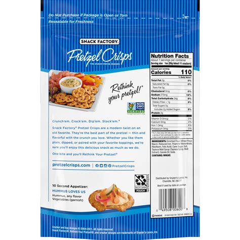 Pretzel Crisps - calories, carbs, nutrition