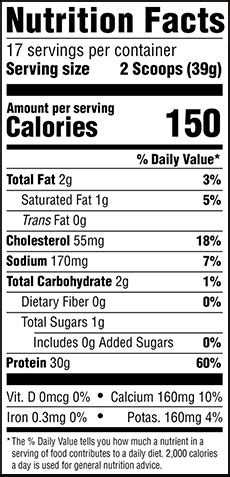 Protein Honey Vanilla 100 Cal - calories, carbs, nutrition