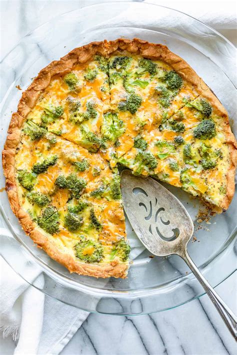 Quiche Broccoli & Cheddar SLC=1/6 - calories, carbs, nutrition