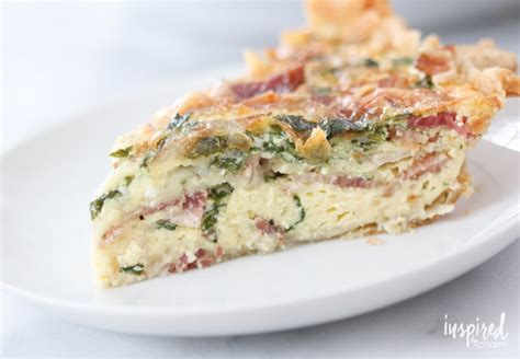 Quiche, Spinach Bacon & Swiss - calories, carbs, nutrition