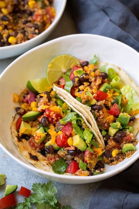 Quinoa Black Bean Tacos - calories, carbs, nutrition