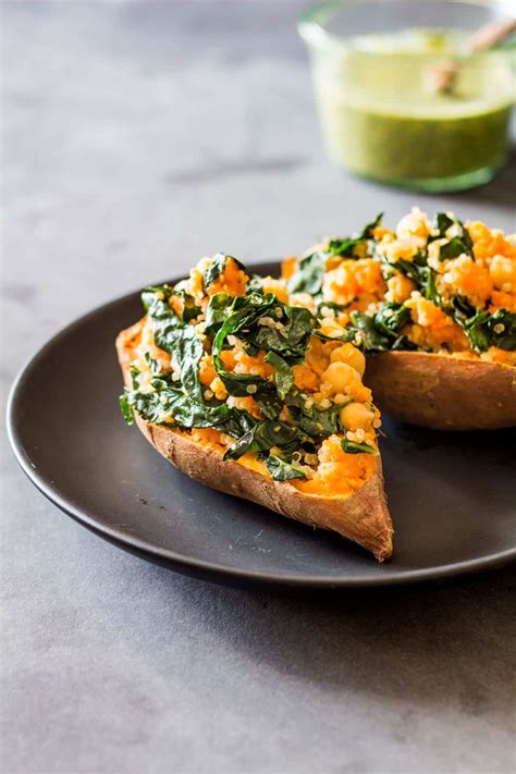 Quinoa & Kale Stuffed Sweet Potato - calories, carbs, nutrition