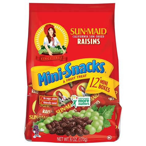 Raisins Mini-Snacks - calories, carbs, nutrition